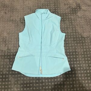Light Blue Sleeveless Zip-Up Vest